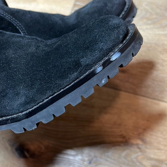 Sam Edelman Jeanie Black Suede Faux Fur Boots Size 5M - Picture 10 of 10